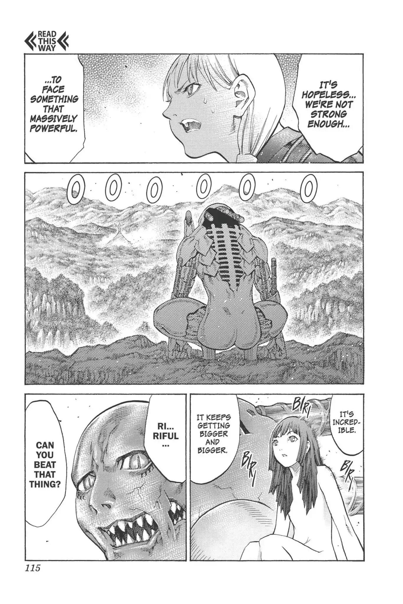 Claymore Chapter 93 page 17 - Chapter 93: Vol.17 Scene 93: The Claws of Memories, Part 4