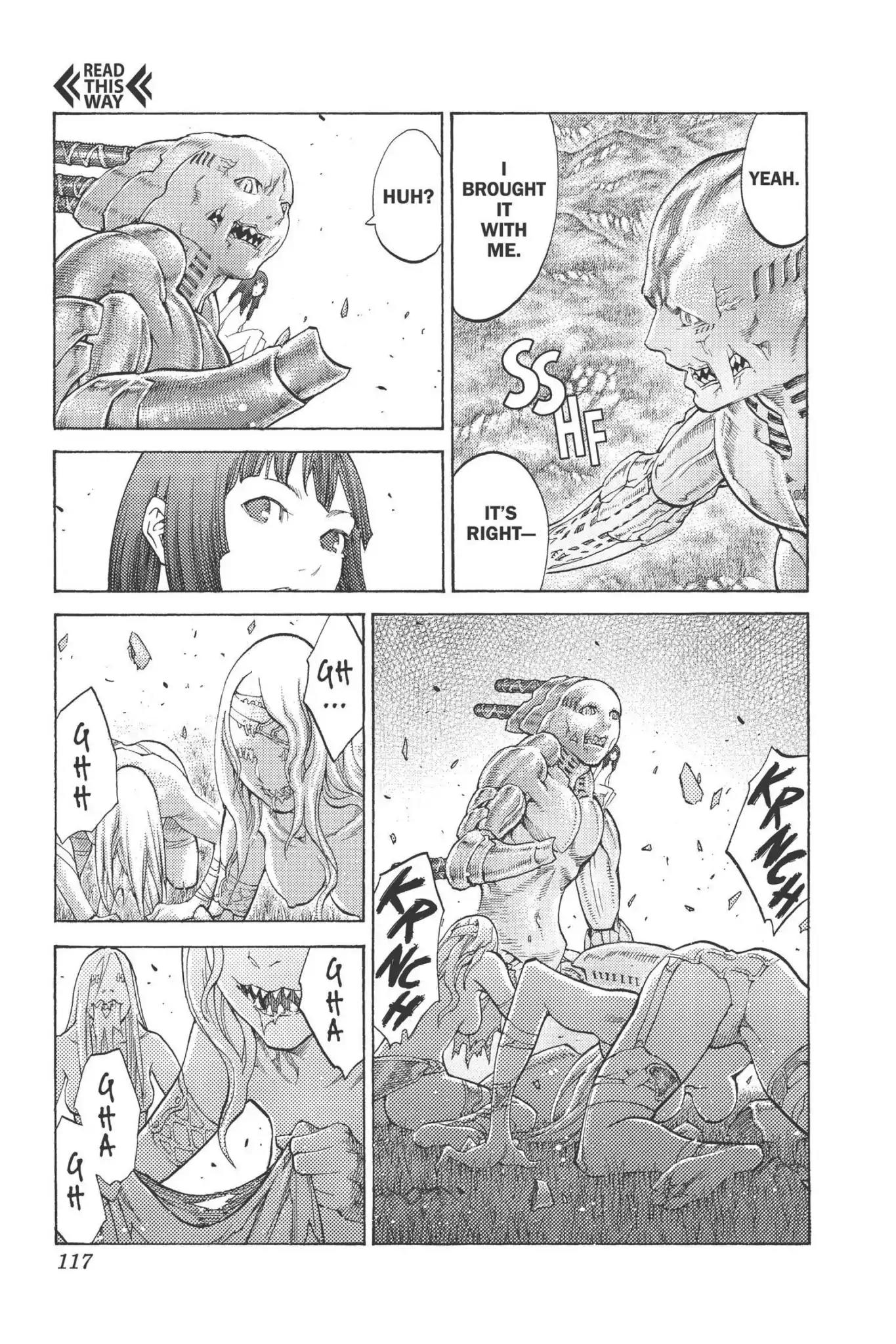 Claymore Chapter 93 page 19 - Chapter 93: Vol.17 Scene 93: The Claws of Memories, Part 4
