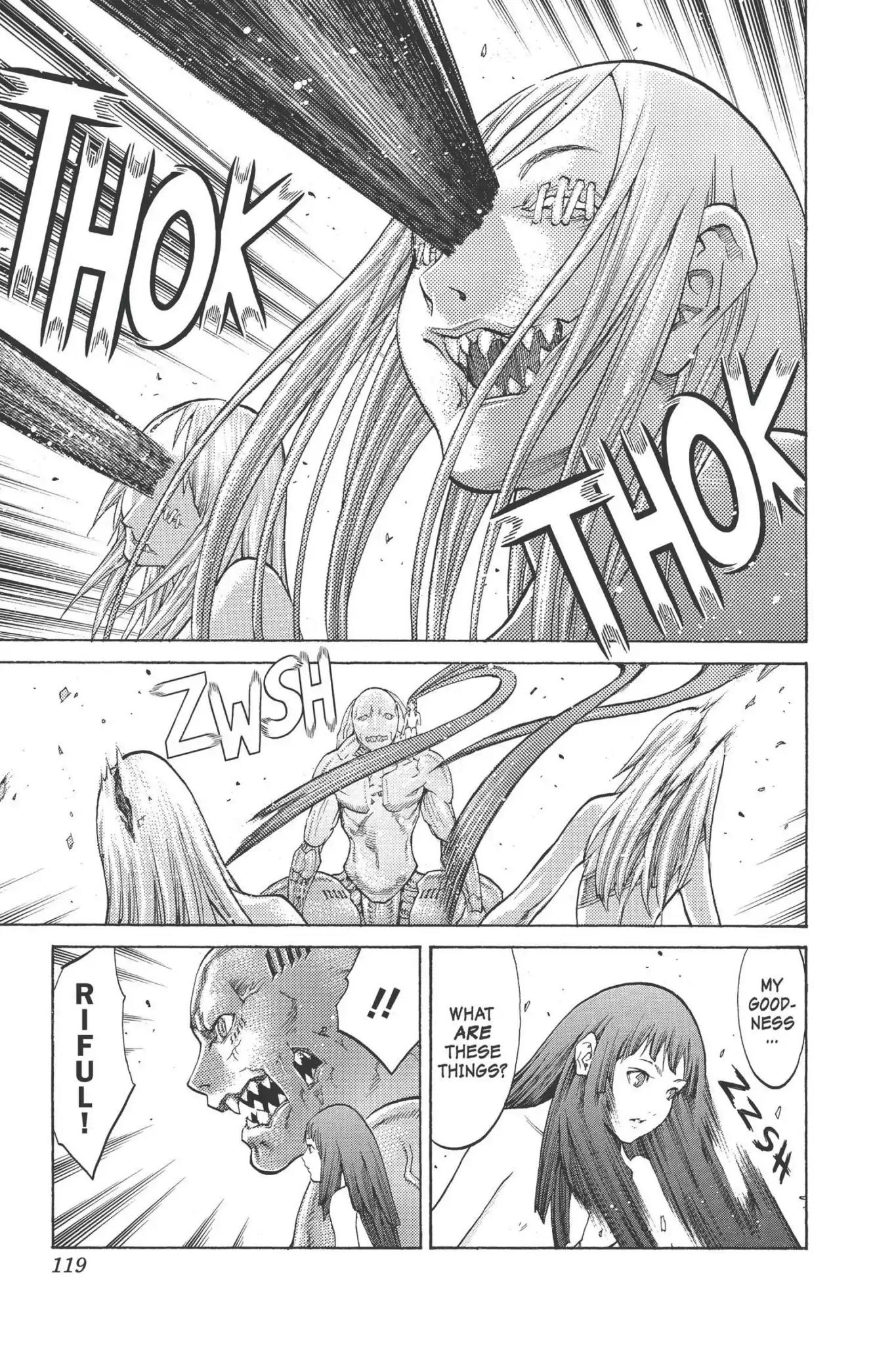 Claymore Chapter 93 page 21 - Chapter 93: Vol.17 Scene 93: The Claws of Memories, Part 4