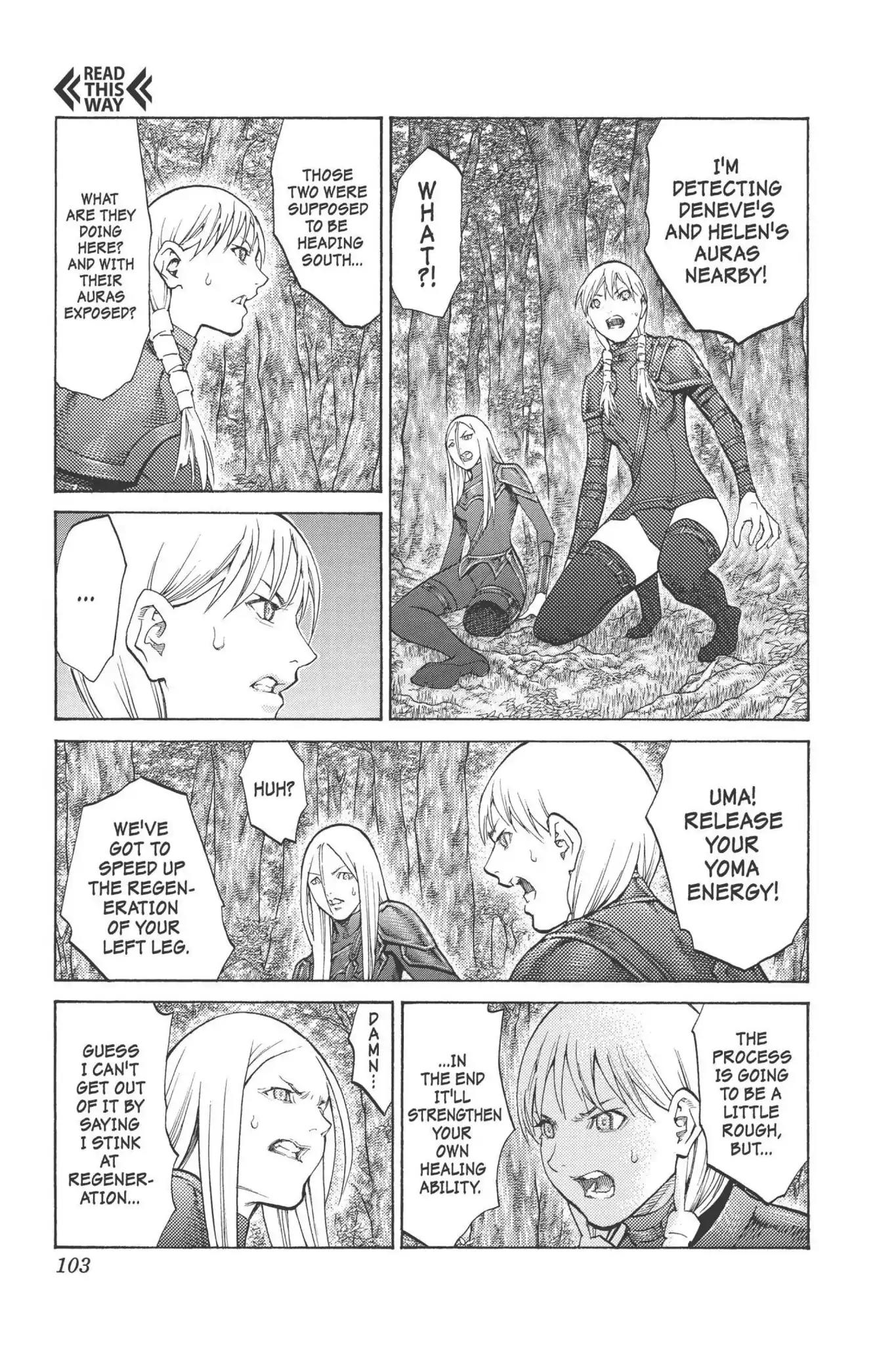 Claymore Chapter 93 page 6 - Chapter 93: Vol.17 Scene 93: The Claws of Memories, Part 4