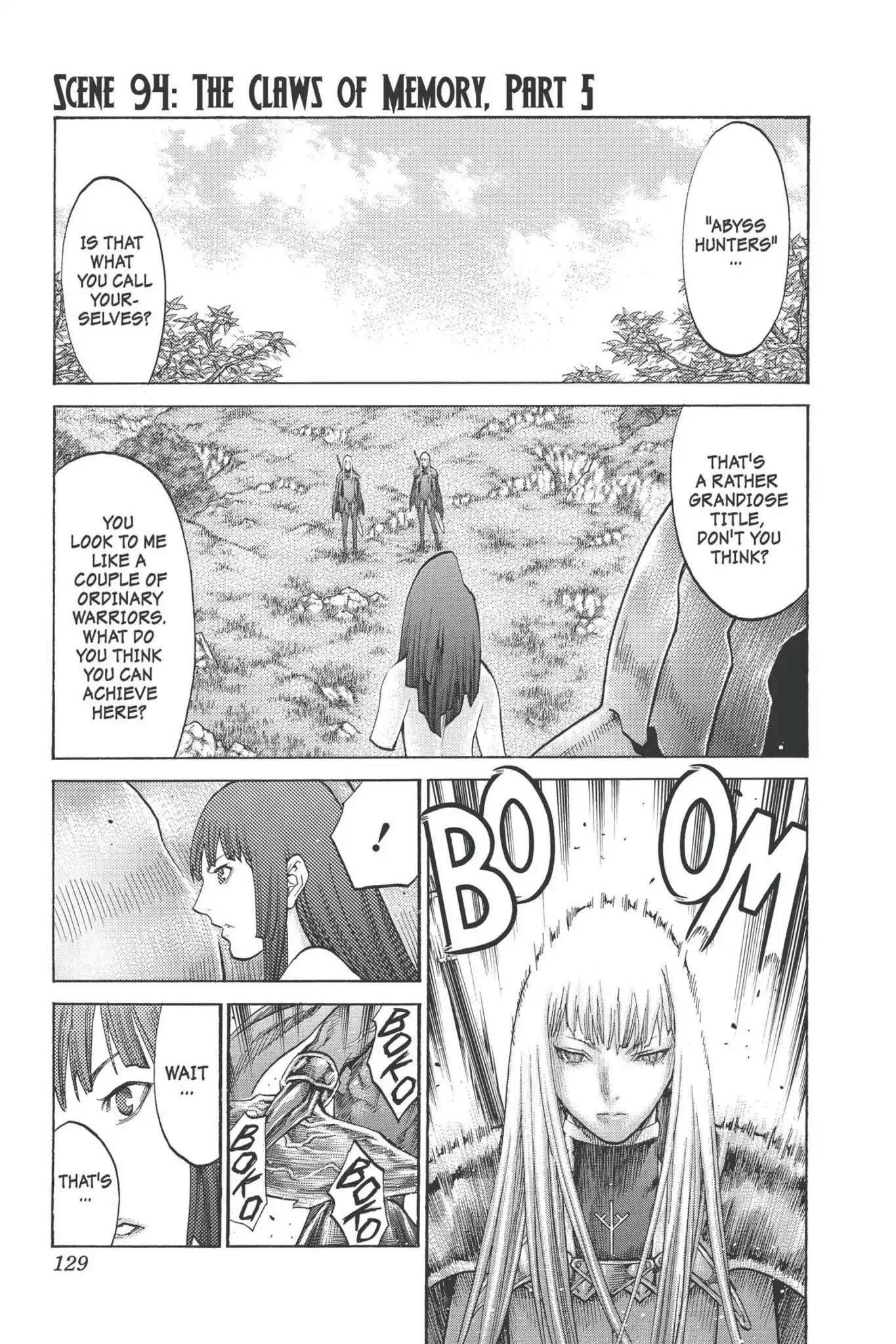 Claymore Chapter 94 page 1 - Chapter 94: Vol.17 Scene 94: The Claws of Memories, Part 5