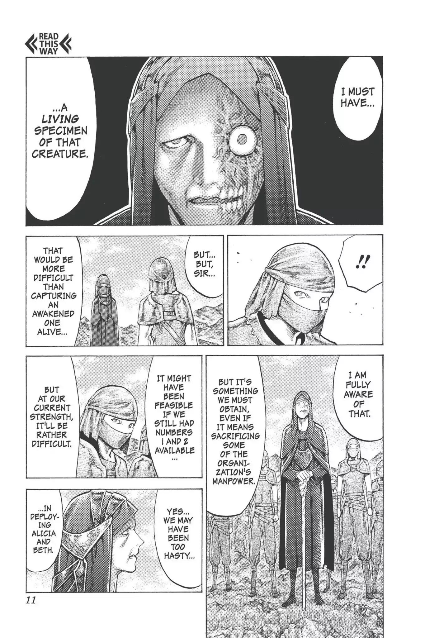 Claymore Chapter 96 page 10 - Chapter 96: Vol.18 Scene 96: The Ashes of Lautrec, Part 1