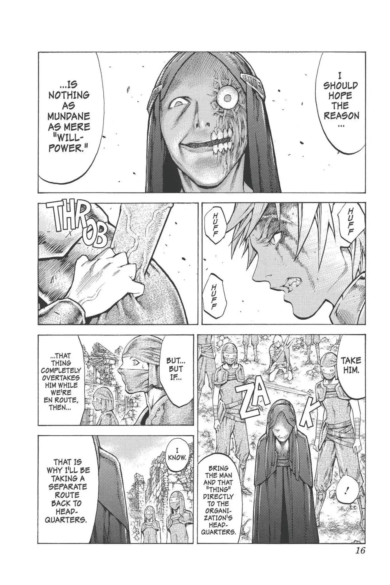 Claymore Chapter 96 page 15 - Chapter 96: Vol.18 Scene 96: The Ashes of Lautrec, Part 1