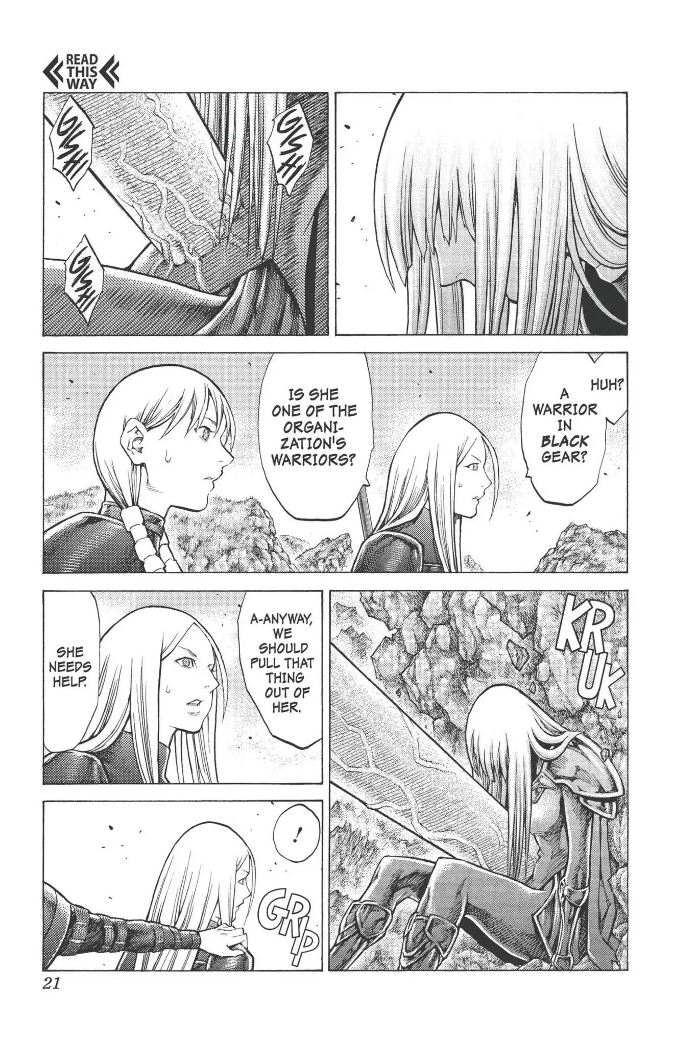Claymore Chapter 96 page 20 - Chapter 96: Vol.18 Scene 96: The Ashes of Lautrec, Part 1