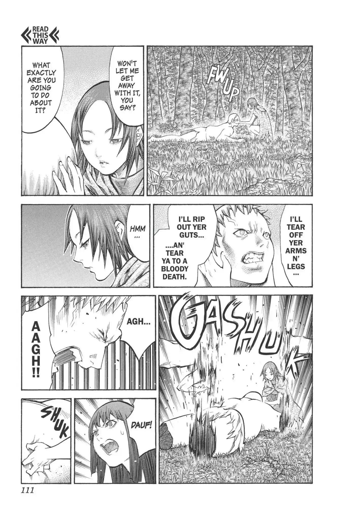 Claymore Chapter 99 page 8 - Chapter 99: Vol.18 Scene 99: The Ashes of Lautrec, Part 4