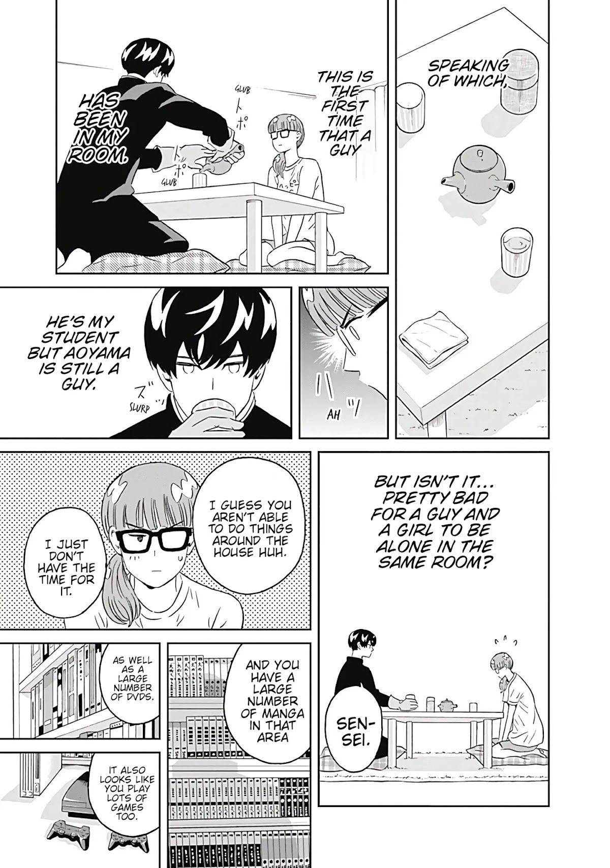 Clean Freak! Aoyama-kun Chapter 10 page 12 - Chapter 10: Miwa-Sensei Likes Manga