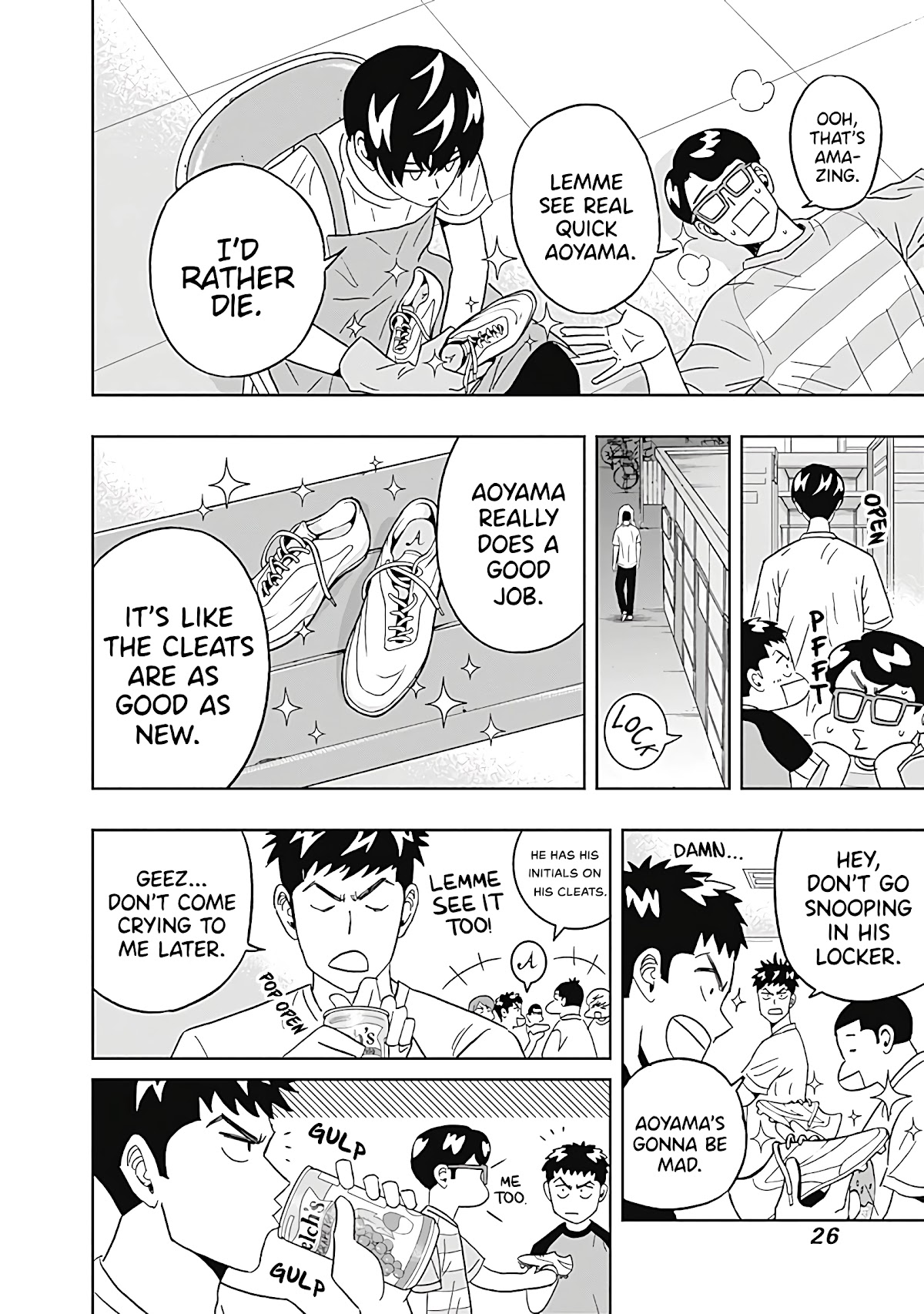 Clean Freak! Aoyama-kun Chapter 24 page 2 - Chapter 24: Aoyama-kun Has Pure White Cleats