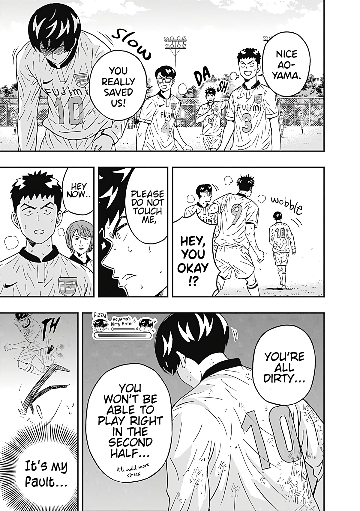 Clean Freak! Aoyama-kun Chapter 27 page 17 - Chapter 27: Zaizen-kun's Mentality is Not Great