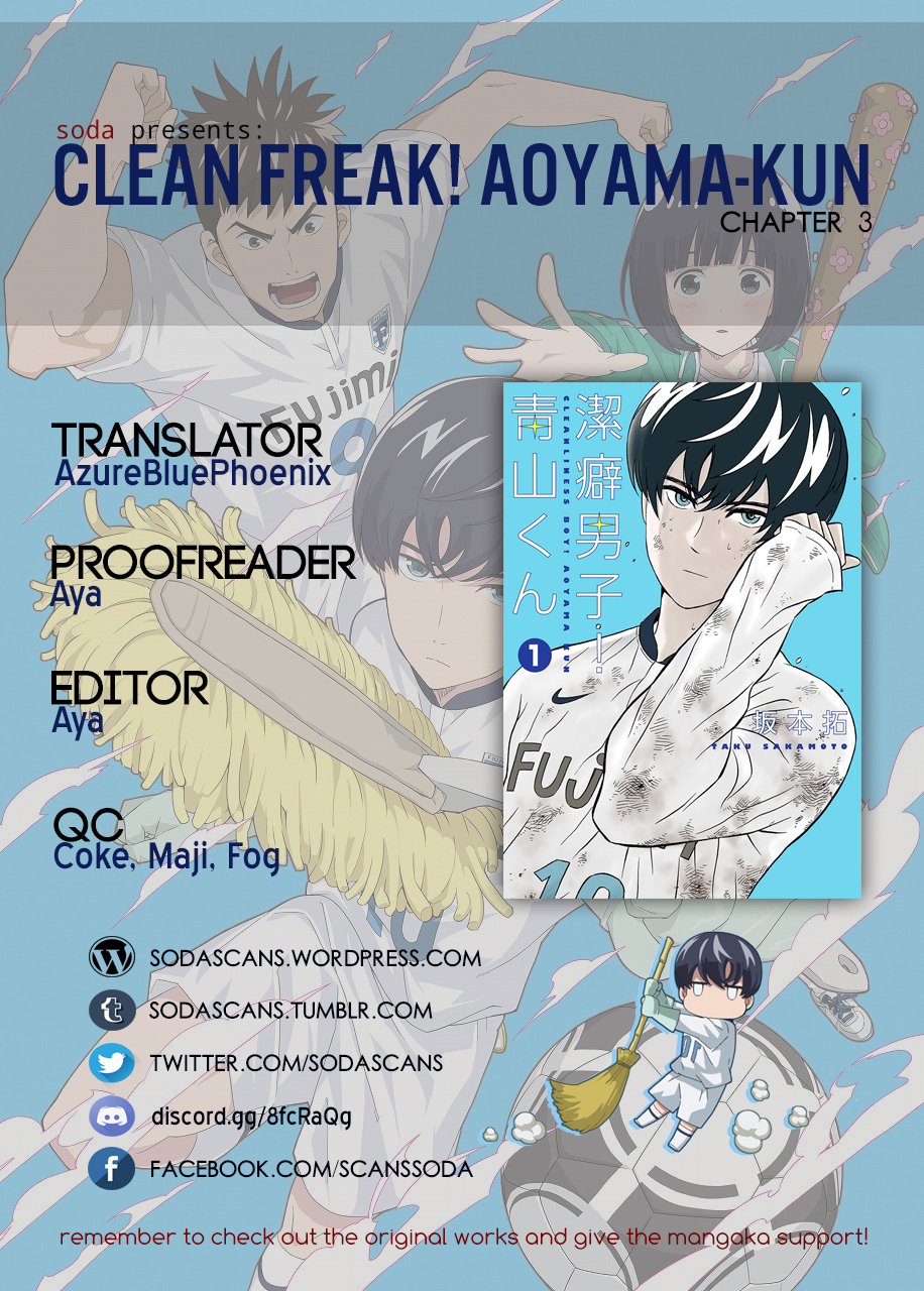 Clean Freak! Aoyama-kun Chapter 3 page 1 - Chapter 3 : Zaizen-kun, Let's work hard tomorrow, too