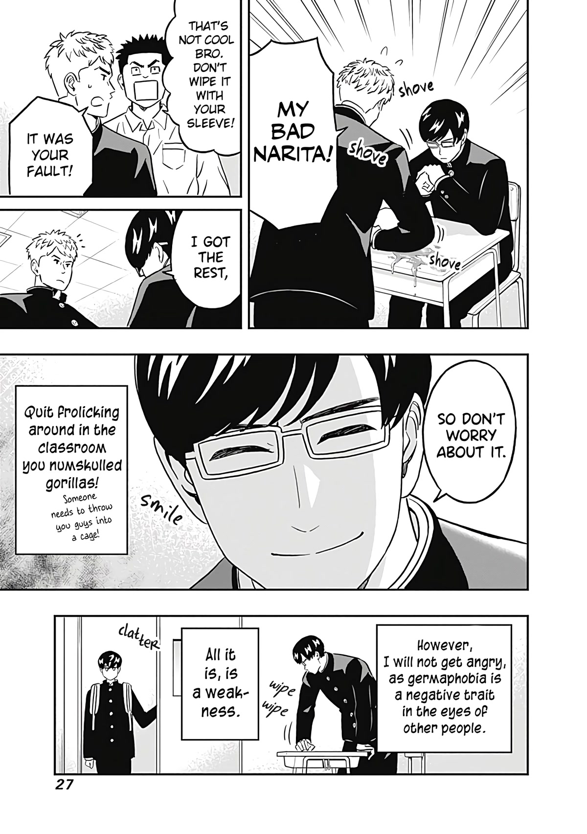 Clean Freak! Aoyama-kun Chapter 33 page 5 - Chapter 33: Narita-kun Has a Secret