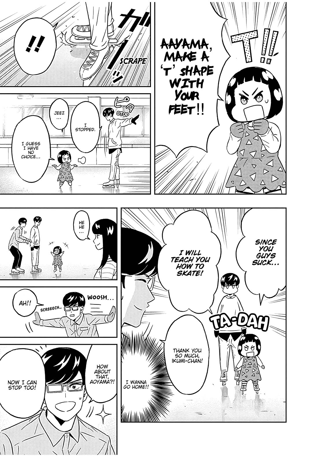 Clean Freak! Aoyama-kun Chapter 47 page 11 - Chapter 47: Ikumi-chan doesn't want to skate