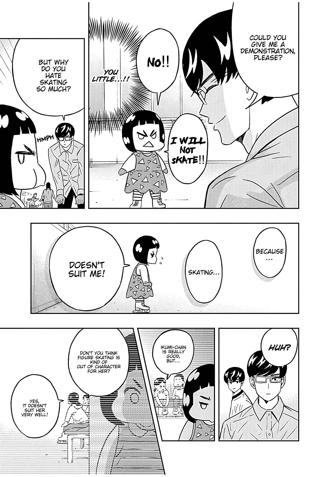 Clean Freak! Aoyama-kun Chapter 47 page 13 - Chapter 47: Ikumi-chan doesn't want to skate