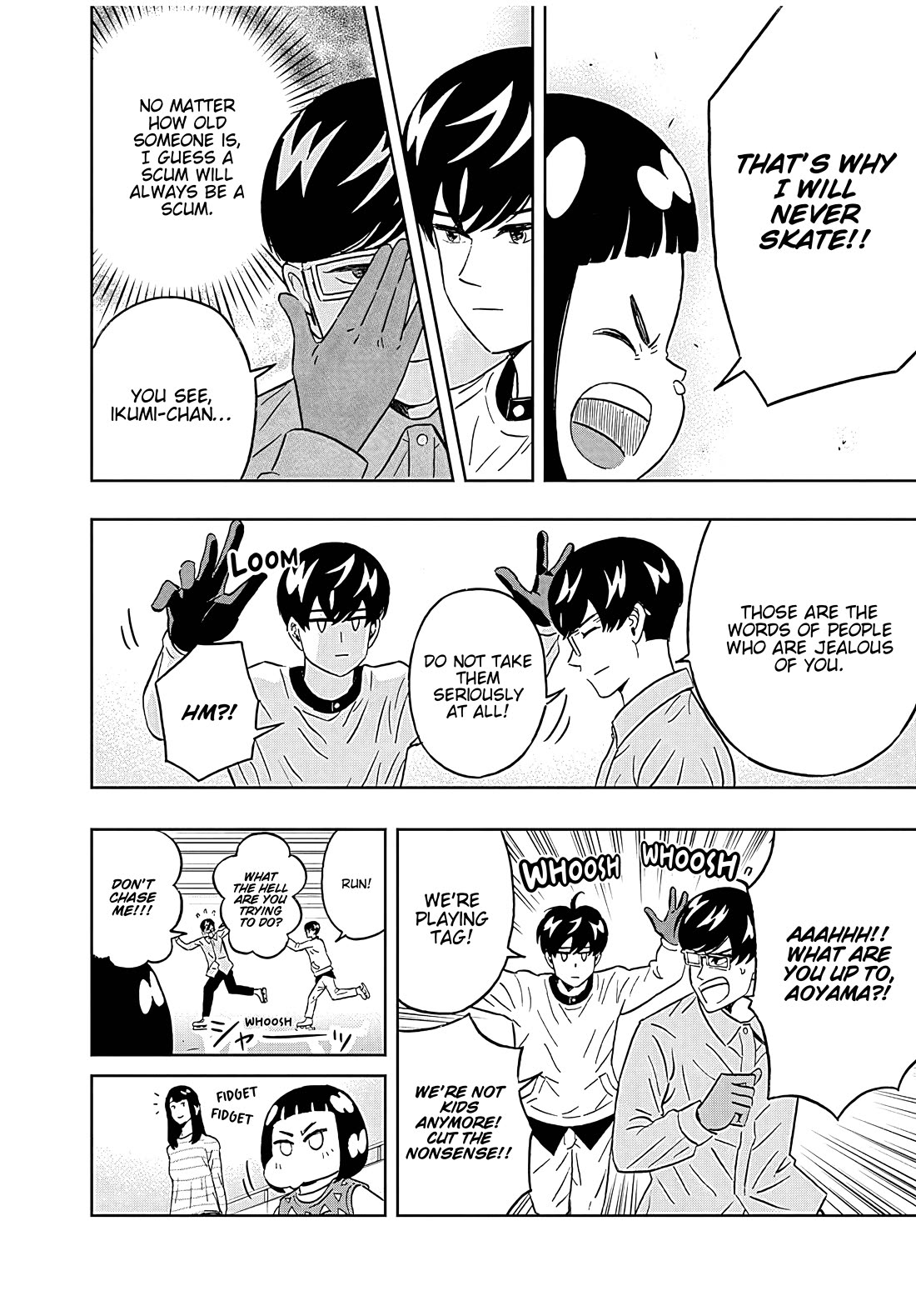 Clean Freak! Aoyama-kun Chapter 47 page 14 - Chapter 47: Ikumi-chan doesn't want to skate