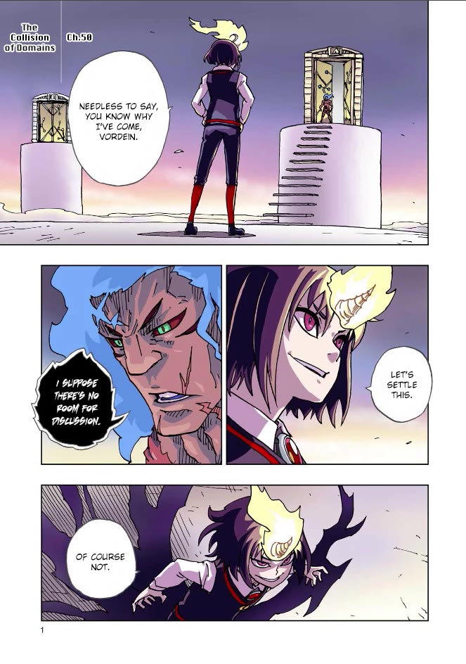 Clevatess - The King of Devil Beasts, the Baby and the Brave of the Undead Chapter 50 page 1 - Chapter 50: The Collision of Domains