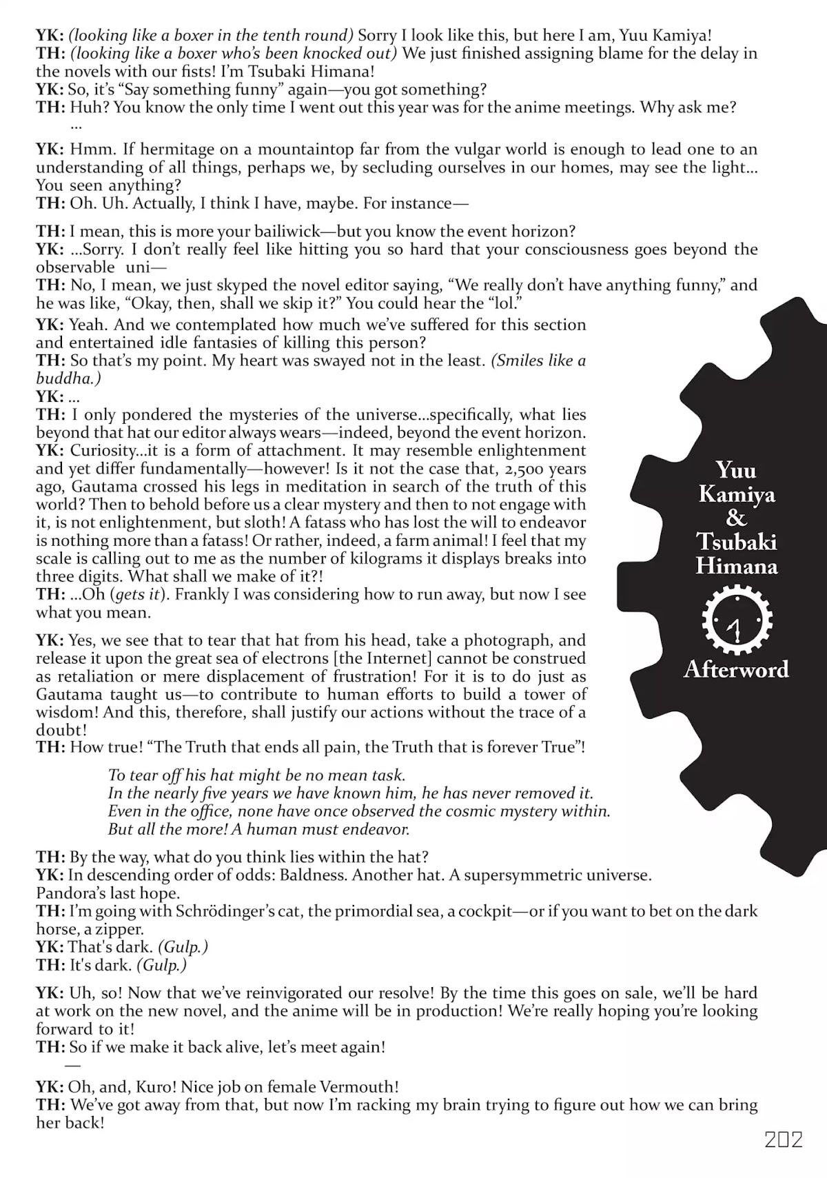 Clockwork Planet Chapter 30.5 page 1 - Vol.6 Afterword