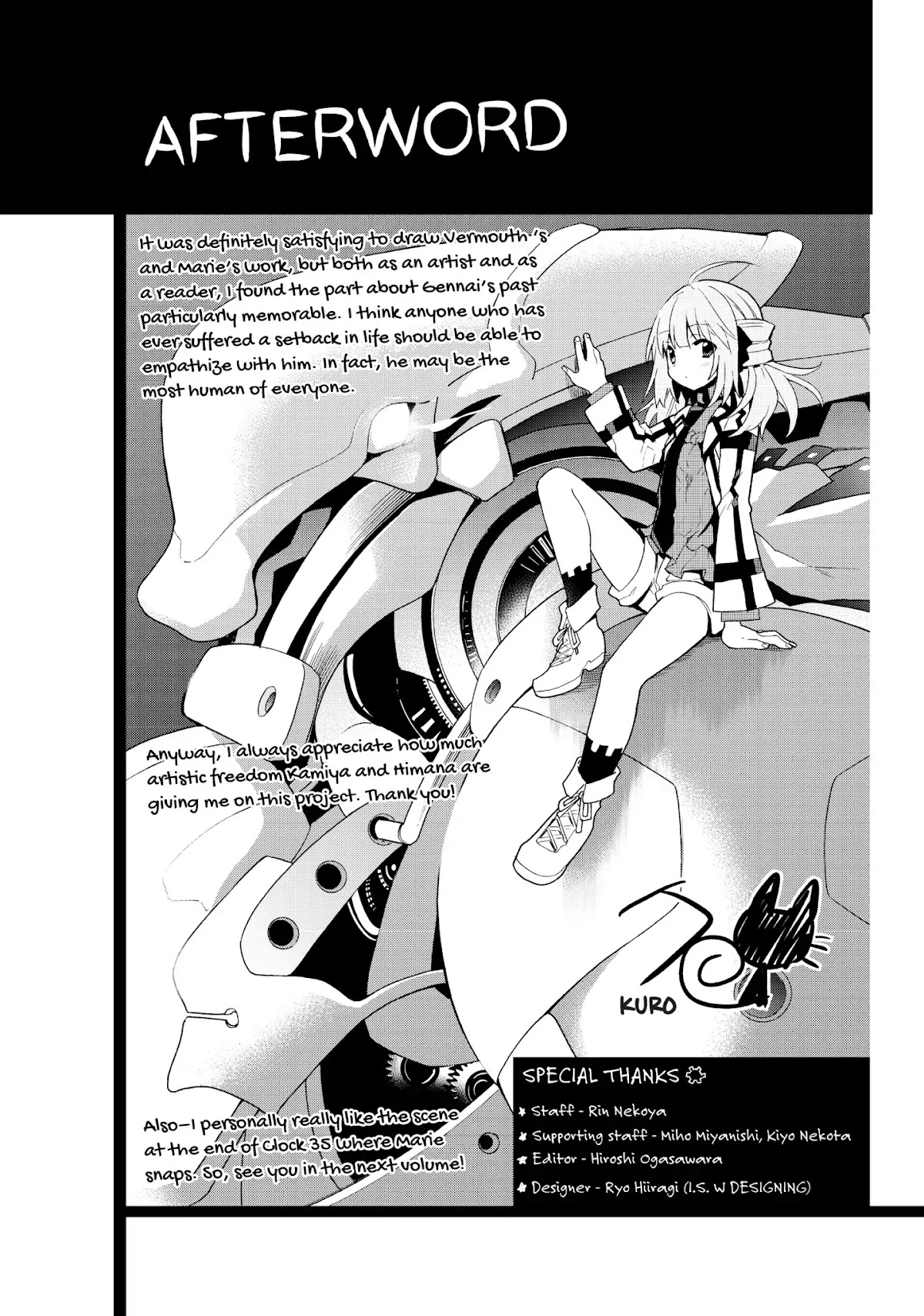 Clockwork Planet Chapter 35.5 page 2 - Vol.7 Afterword