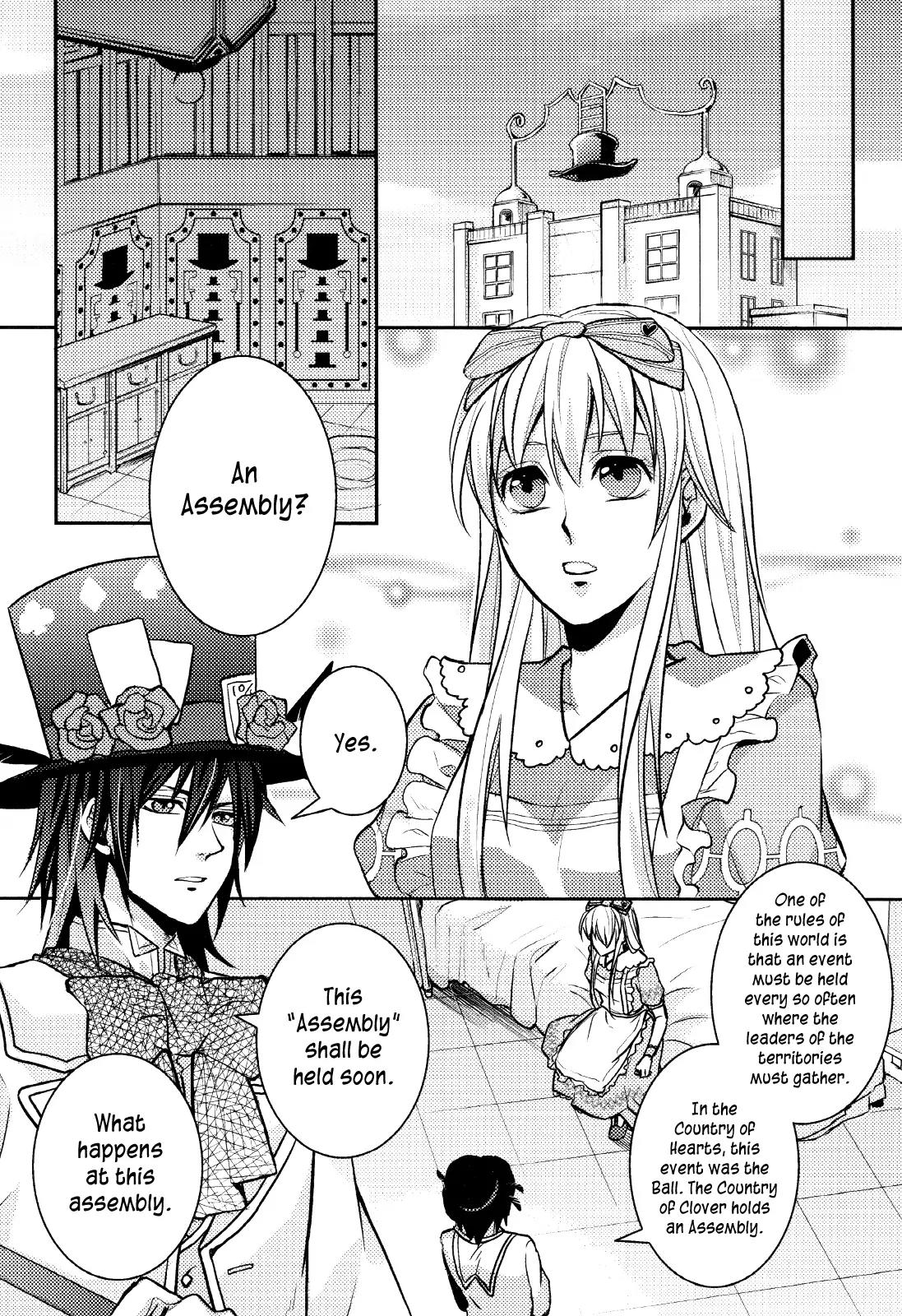 Clover no Kuni no Alice - Sangatsu Usagi no Kakumei Chapter 2 page 1 - Chapter 2