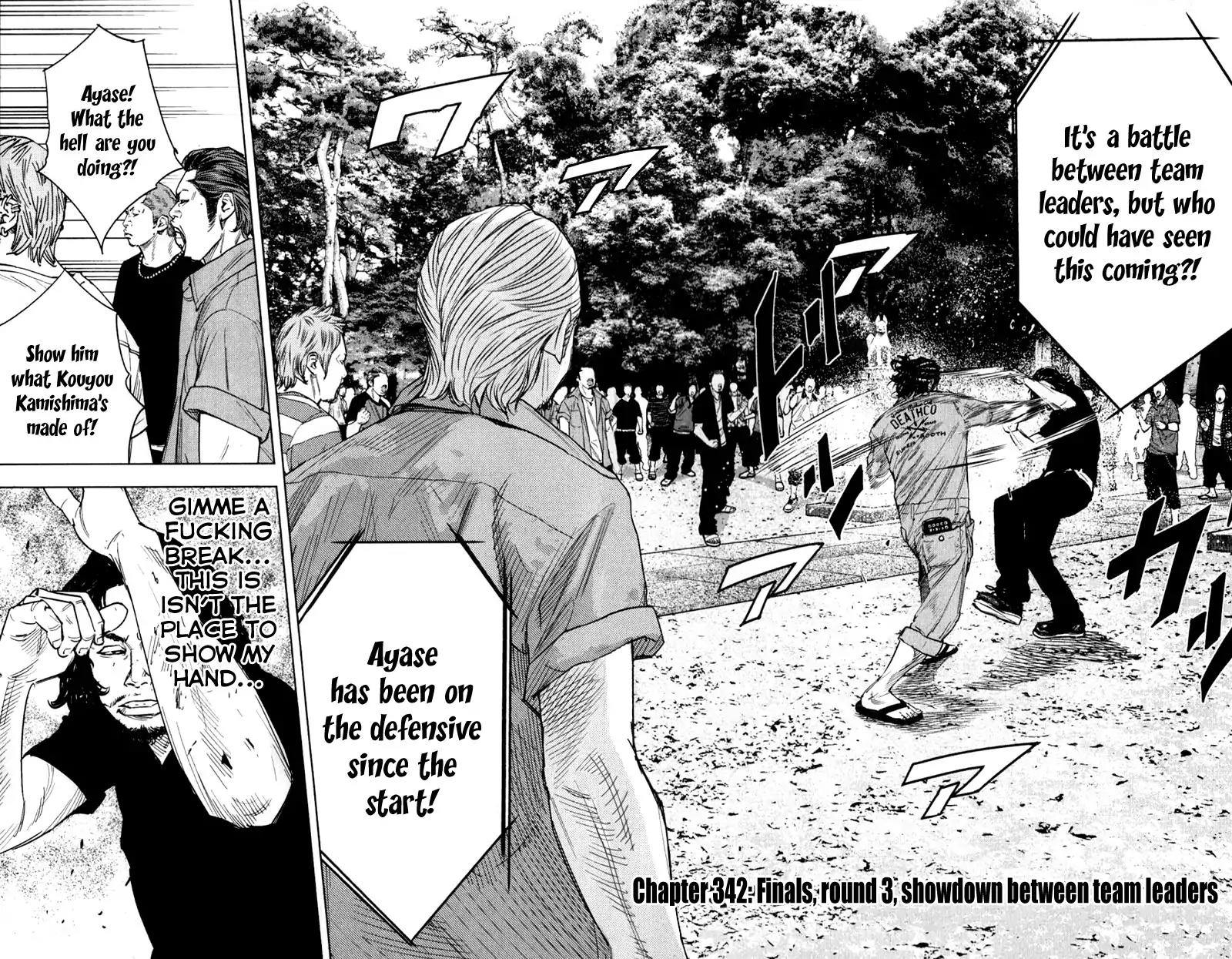 Clover (TETSUHIRO Hirakawa) Chapter 342 page 6 - Chapter 342: Finals, round 3, showdown between team leaders