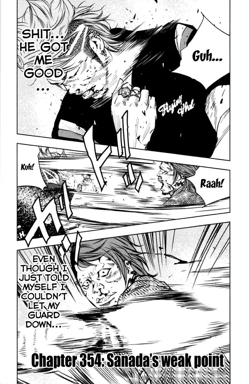 Clover (TETSUHIRO Hirakawa) Chapter 354 page 2 - Chapter 354: Sanada's Weak Point