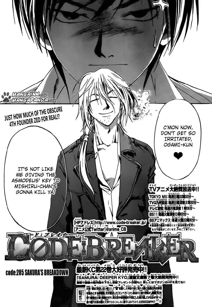 Code: Breaker Chapter 205 page 1 - Chapter 205: Sakura's Frustration
