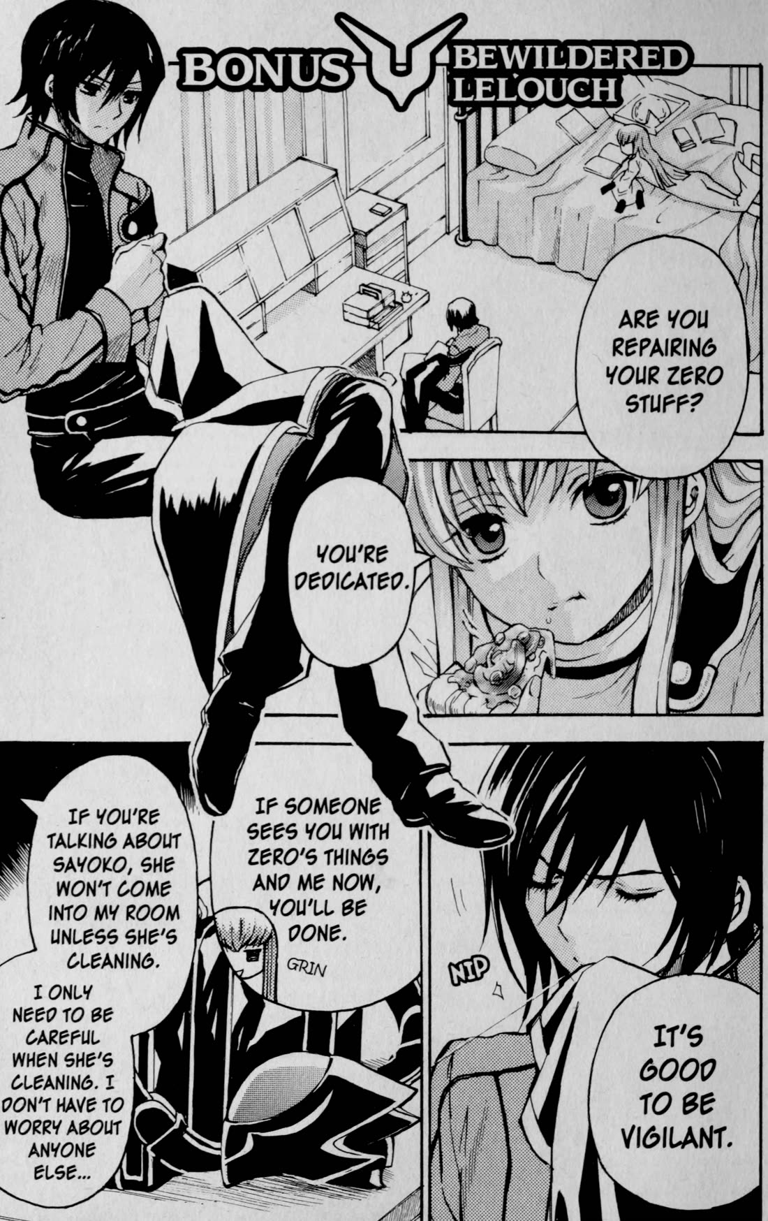 Code Geass: Lelouch of the Rebellion Chapter 26.5 page 1 - Chapter 26.5: Bonus - Bewildered Lelouch