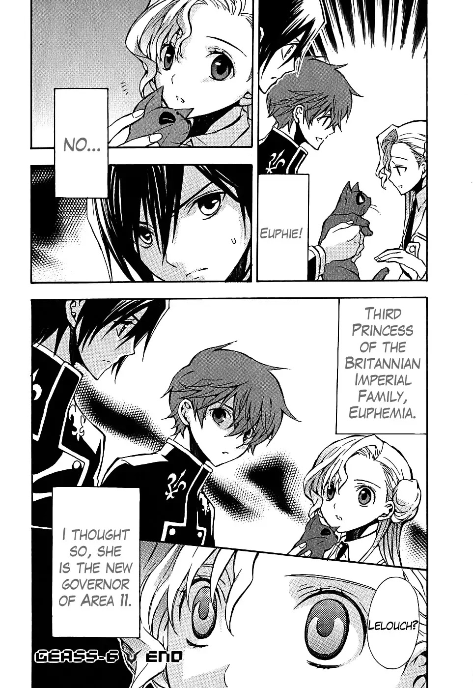 Code Geass: Lelouch of the Rebellion Chapter 6 page 42 - Chapter 6 : The Cat, the Mask and Euphemia