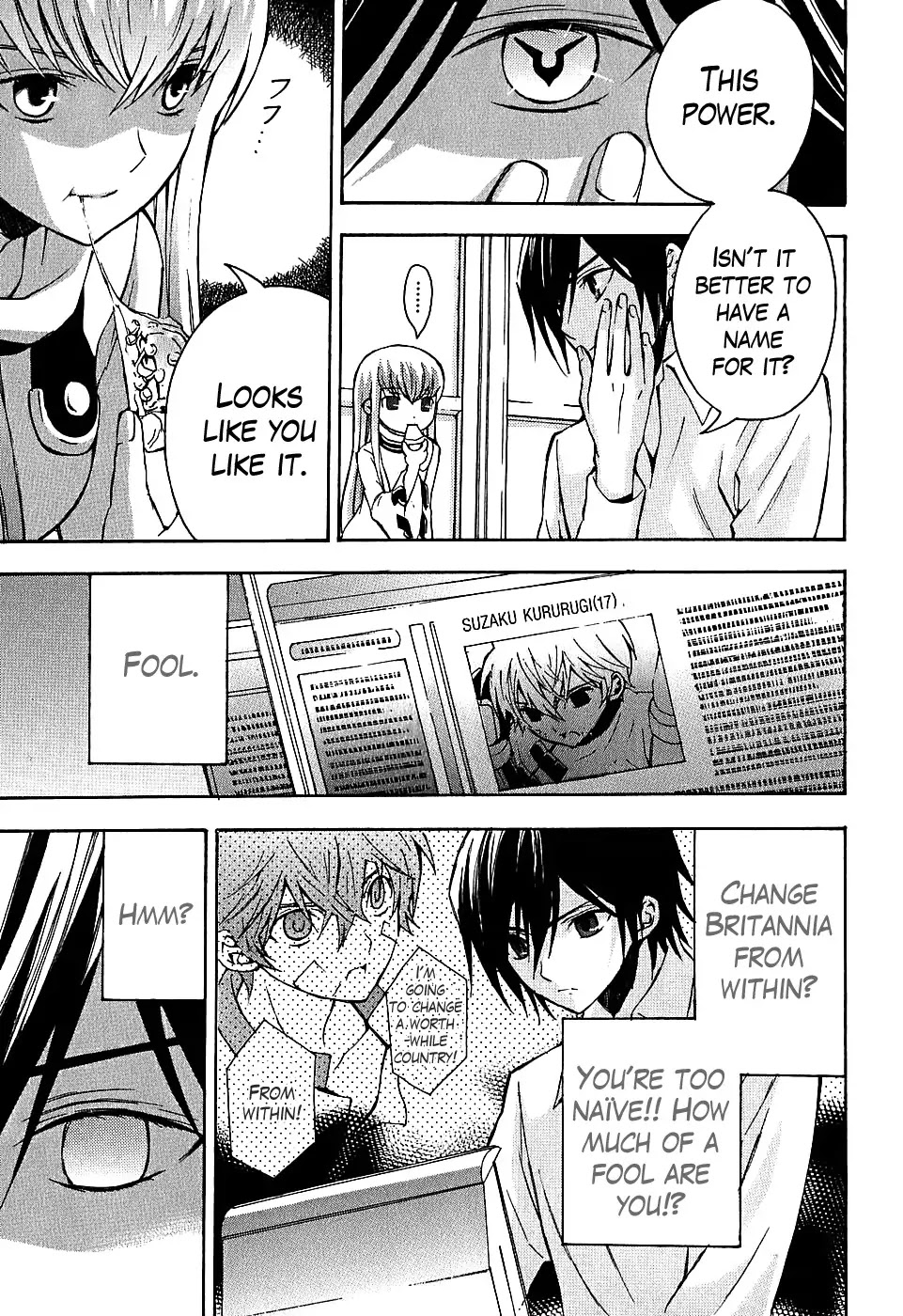 Code Geass: Lelouch of the Rebellion Chapter 6 page 9 - Chapter 6 : The Cat, the Mask and Euphemia