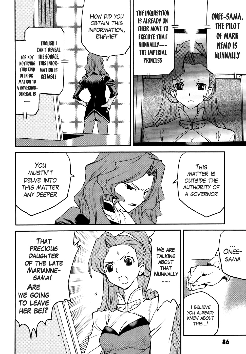 Code Geass: Nightmare of Nunnally Chapter 18 page 14 - Chapter 18: The Genealogy Of Witch 2:The Witch Trial
