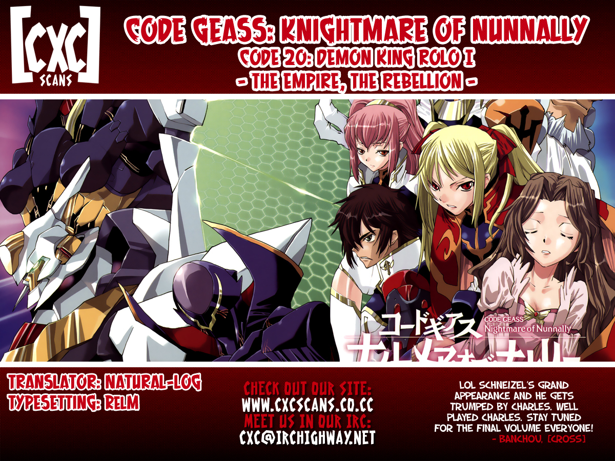 Code Geass: Nightmare of Nunnally Chapter 20 page 26 - Chapter 20: Demon King Rolo 1:The Empire, The Rebellion.
