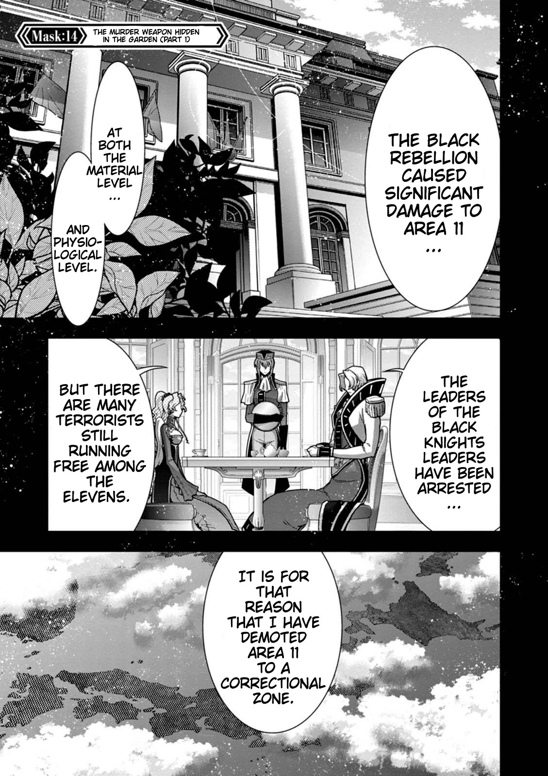 Code Geass - Soubou no Oz Chapter 14 page 1 - Chapter 14: The Murder Weapon Hidden in the Garden (part 1)