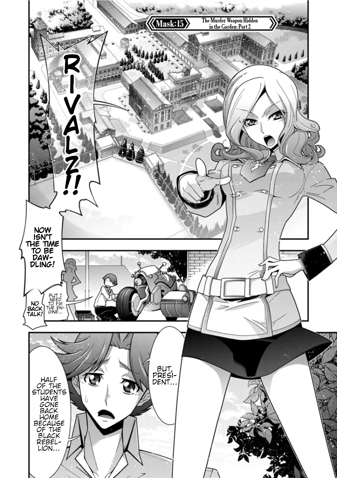 Code Geass - Soubou no Oz Chapter 15 page 1 - Chapter 15: The Murder Weapon Hidden in the Garden: Part 2