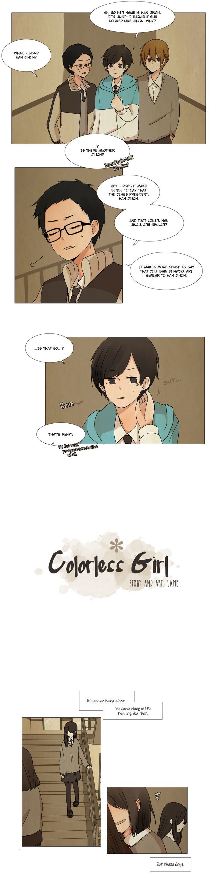 Colorless Girl Chapter 1 page 4 - Chapter 1 : Friday, April 5th