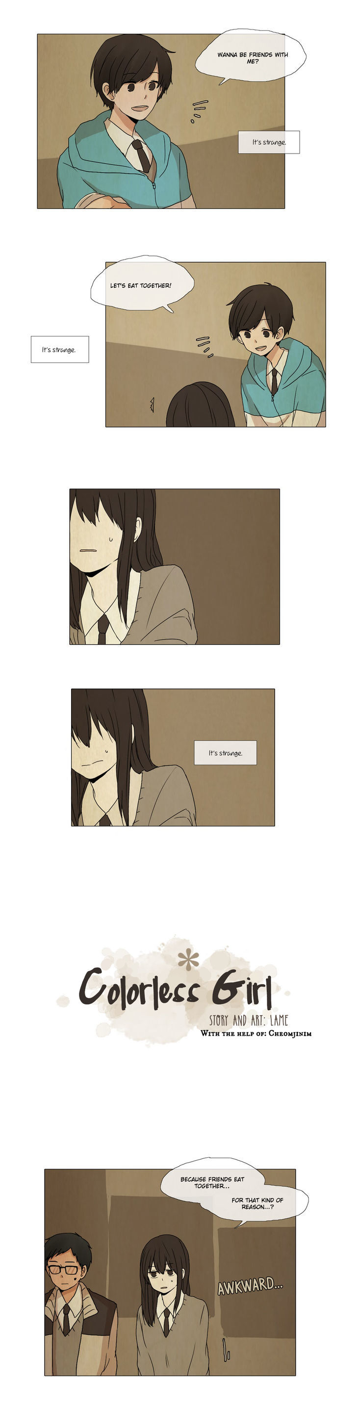 Colorless Girl Chapter 5 page 2 - Chapter 5 : Monday, April 8th (2)