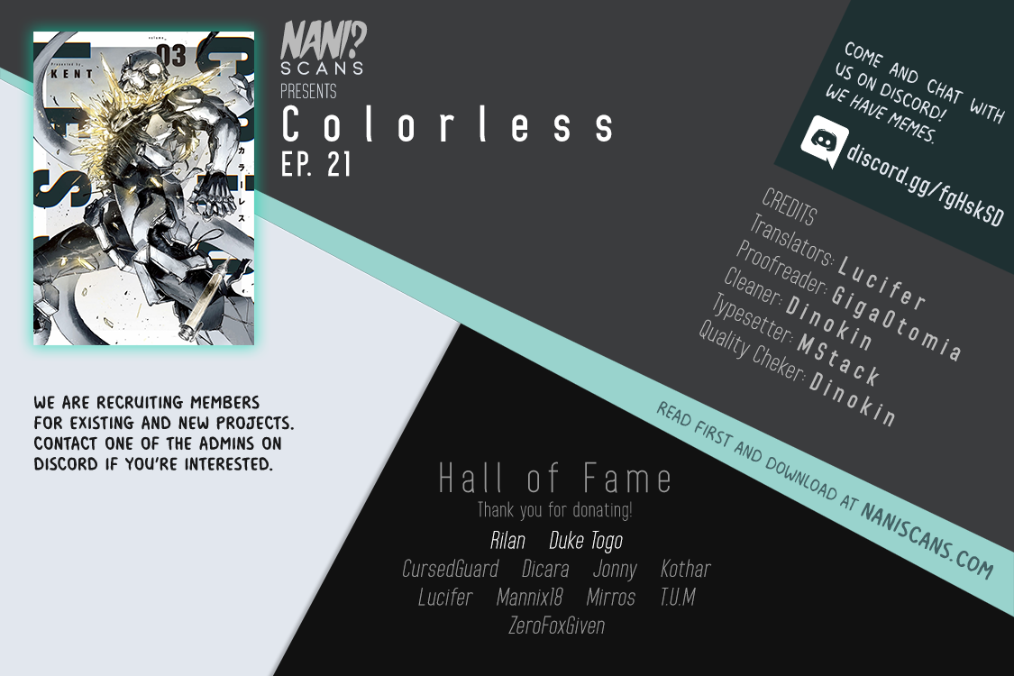 Colorless Chapter 21 page 1 - Chapter 21