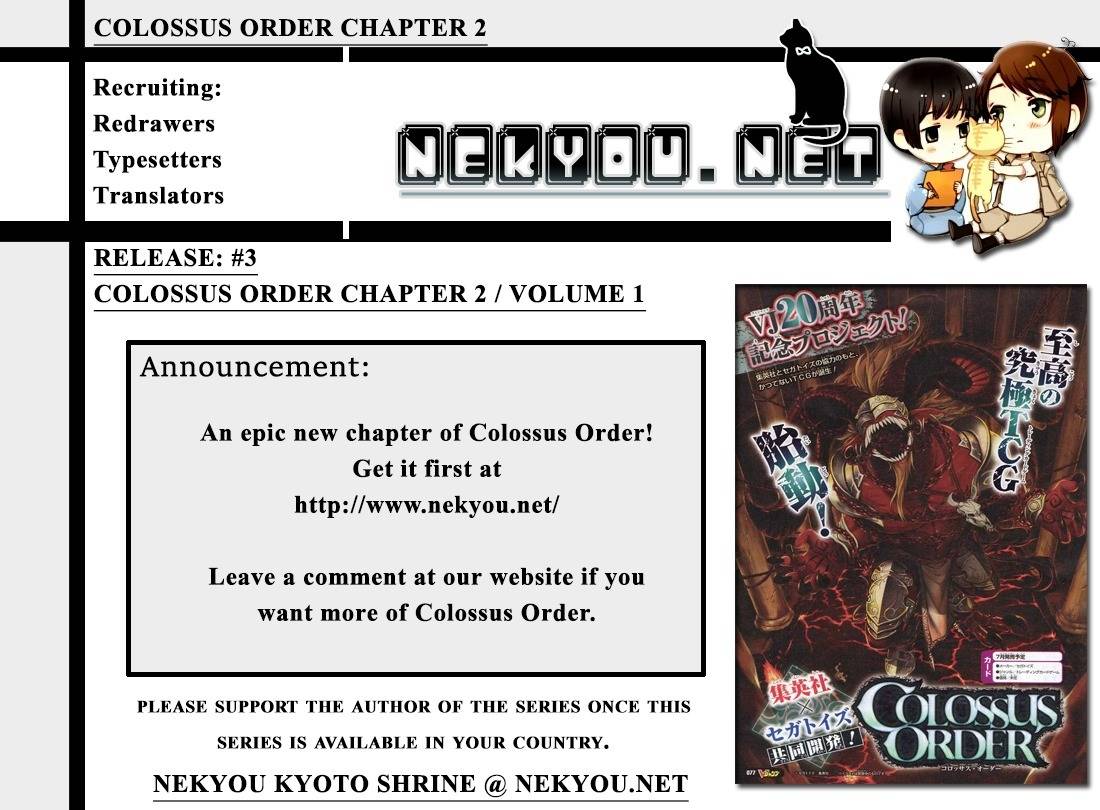 Colossus Order Chapter 2 page 1 - Chapter 2: Valden's Target!