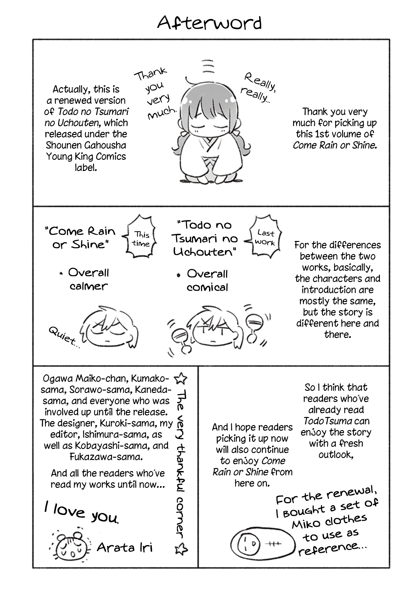 Come Rain or Shine Chapter 5.9 page 8 - Chapter 5.9: Volume 1 Extras