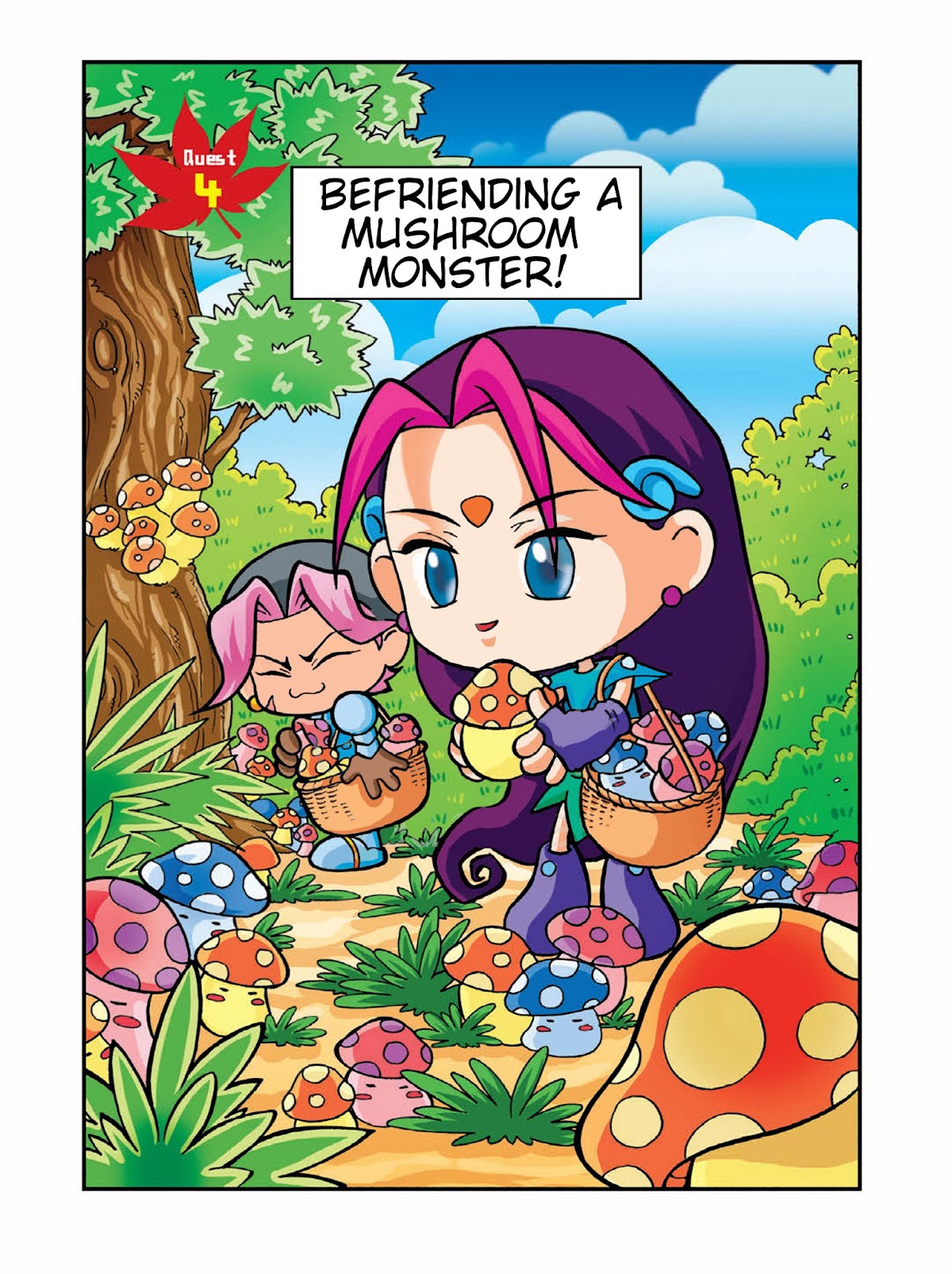 Comic Maplestory Offline RPG Chapter 4 page 1 - Chapter 4 : Befriending a Mushroom Monster!