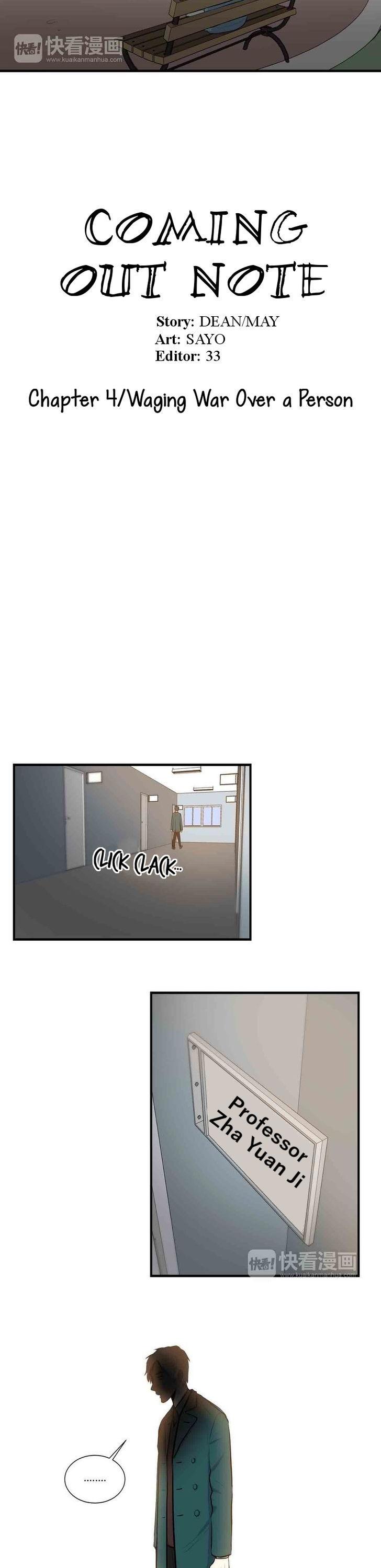 Coming Out Note Chapter 4 page 2 - Chapter 4 : Waging War Over a Person
