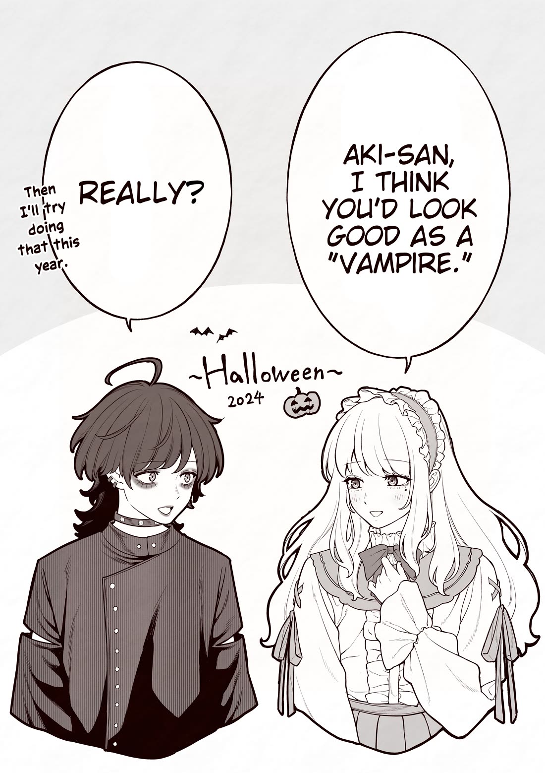 Company and Private Life Chapter 115.5 page 2 - Chapter 115.5: Offshot: Carmilla (Halloween)