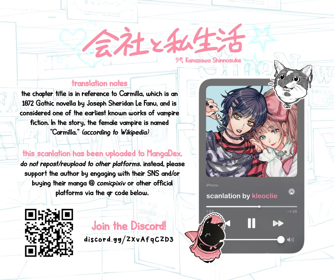 Company and Private Life Chapter 115.5 page 4 - Chapter 115.5: Offshot: Carmilla (Halloween)