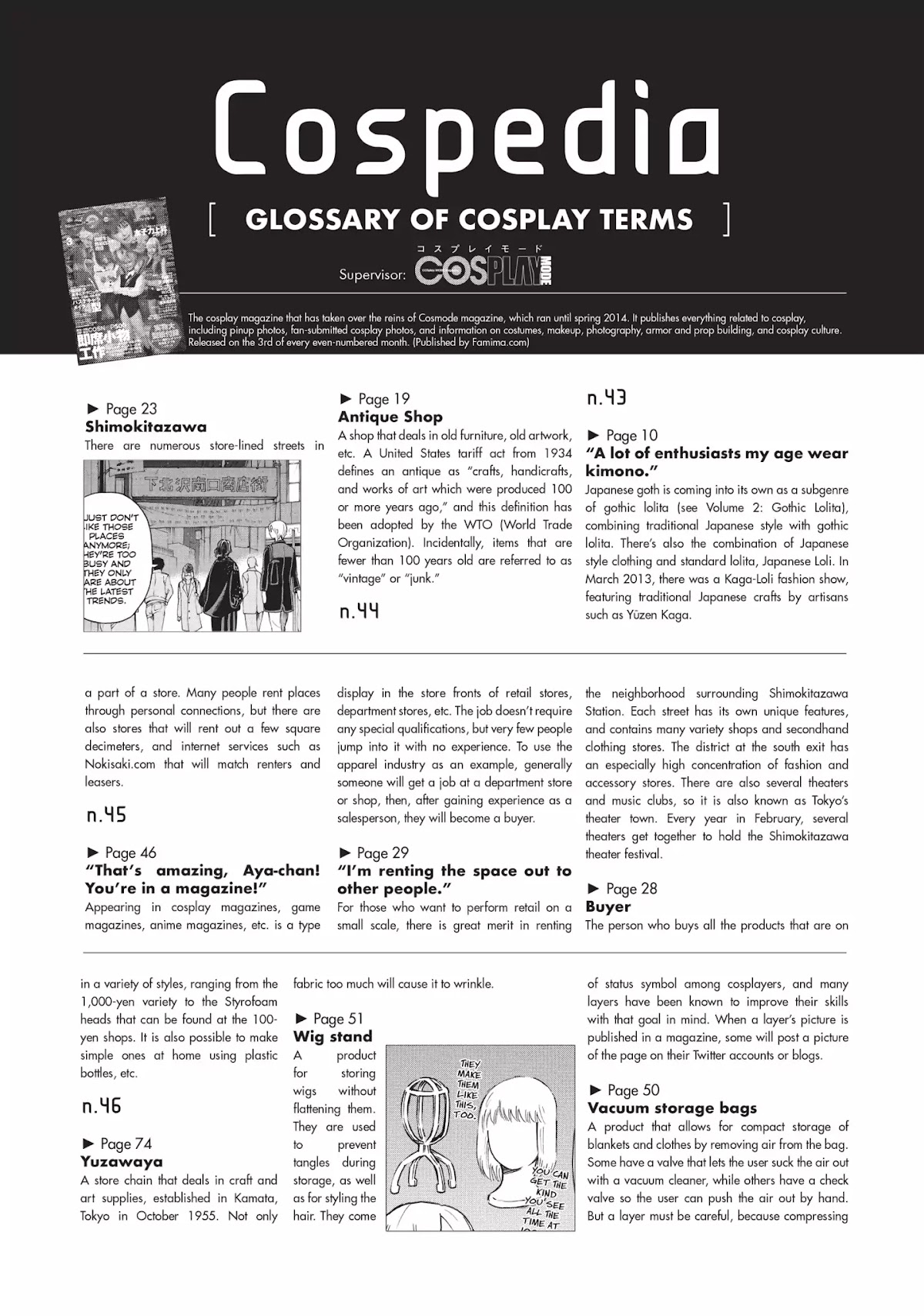 Complex Age Chapter 52.5 page 1 - Vol.6 Cospedia: Glossary of Cosplay Terms