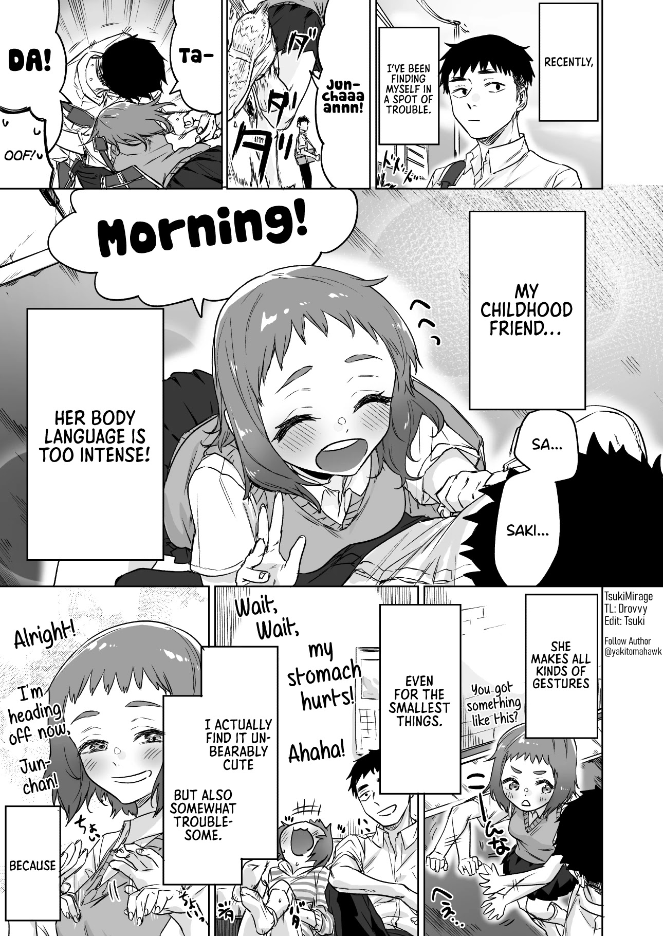 Confession Series Chapter 1 page 1 - Chapter 1: My Childhood Friend's Body Language is Too Intense!
