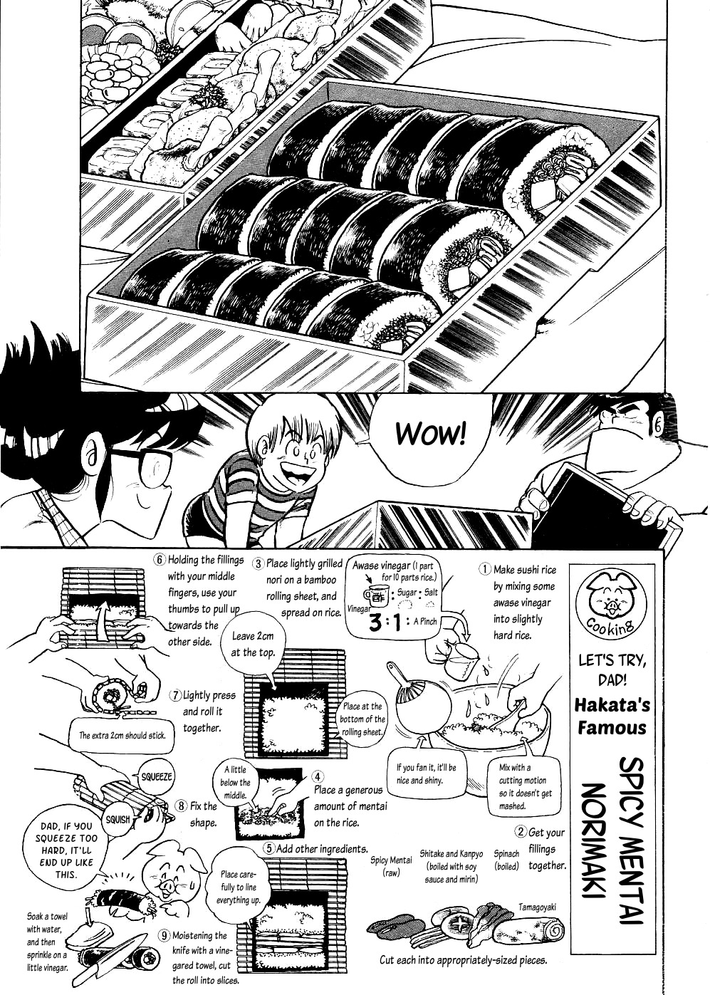 Cooking Papa Chapter 8 page 9 - Chapter 8: Mentai Norimaki to Give You the Warrior Spirit