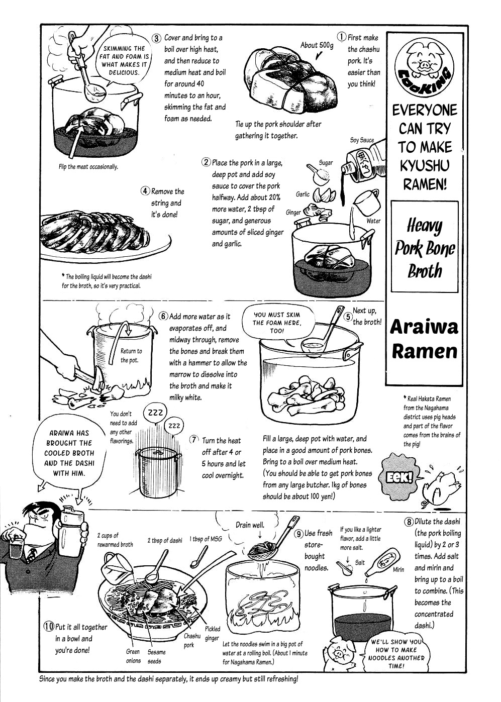 Cooking Papa Chapter 9 page 9 - Chapter 9: Let's Try to Make Hakata-style Tonkotsu Ramen!