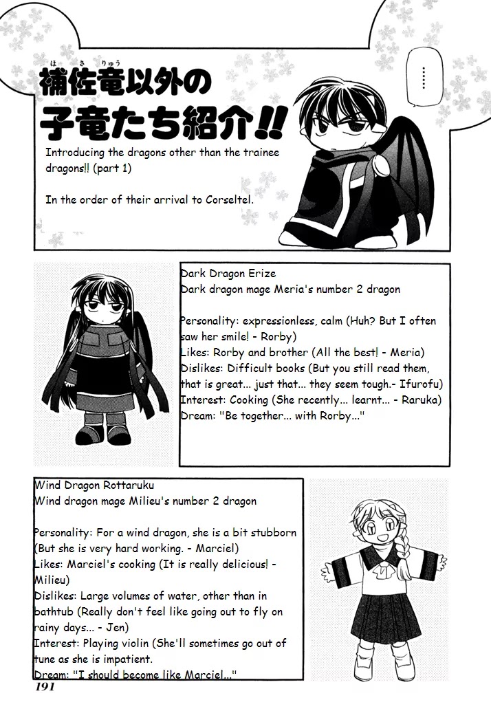 Corseltel no Ryuujitsushi Monogatari Chapter 29.5 page 1 - Chapter 29.5: Introducing the Dragons other than the Trainee Dragons!! - Part 1