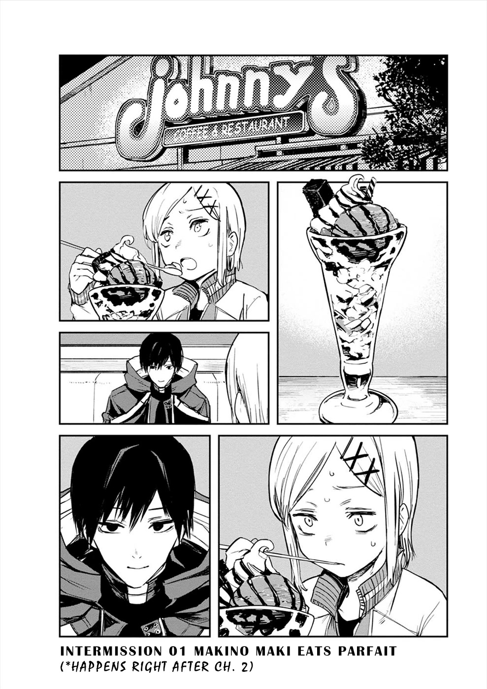 Cosmic Censorship Chapter 8.5 page 1 - Chapter 8.5: Intermission 01 - Makino Maki Eats Parfait