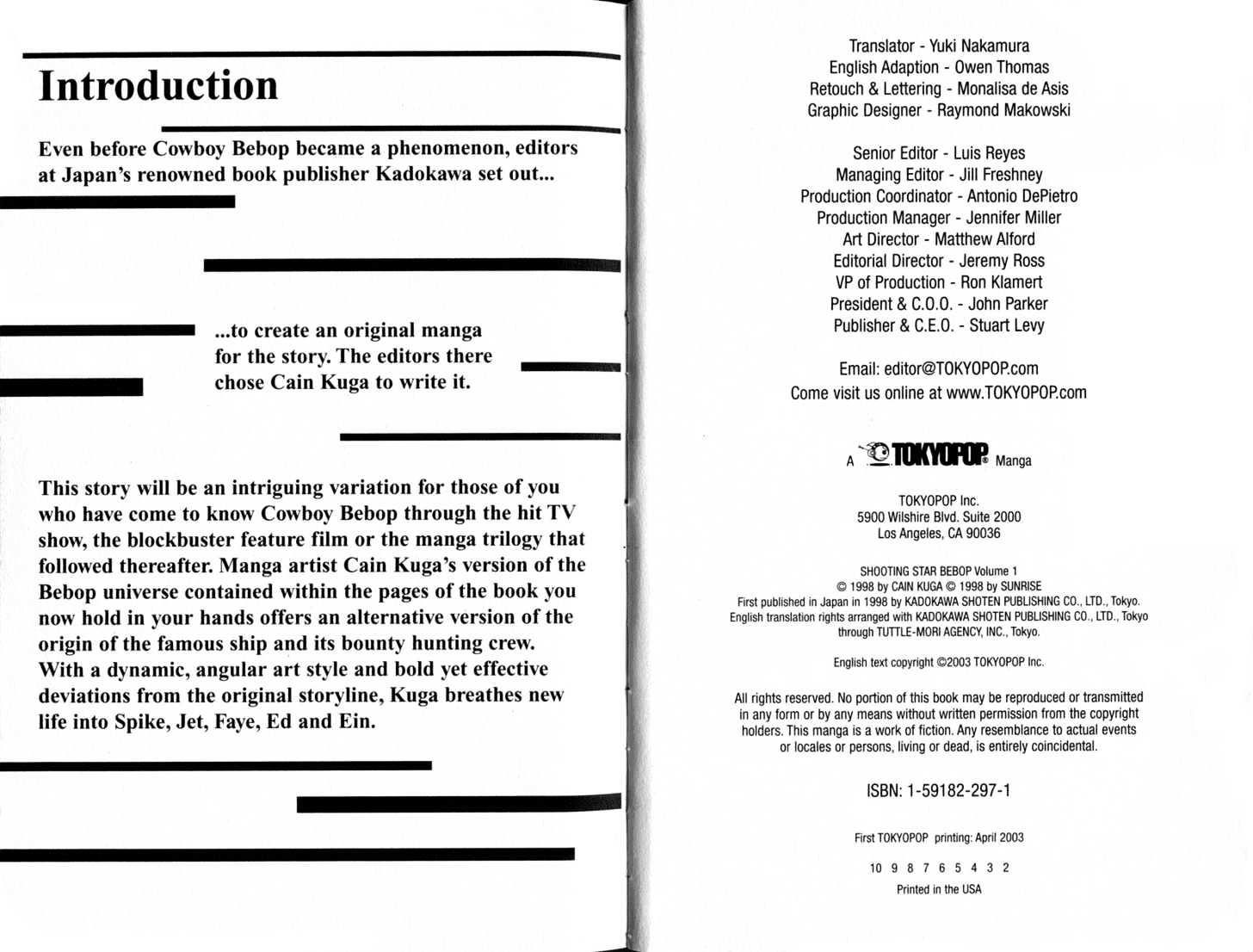 Cowboy Bebop: Shooting Star Chapter 1.0-1 page 5 - Vol.01 Chapter 0.1