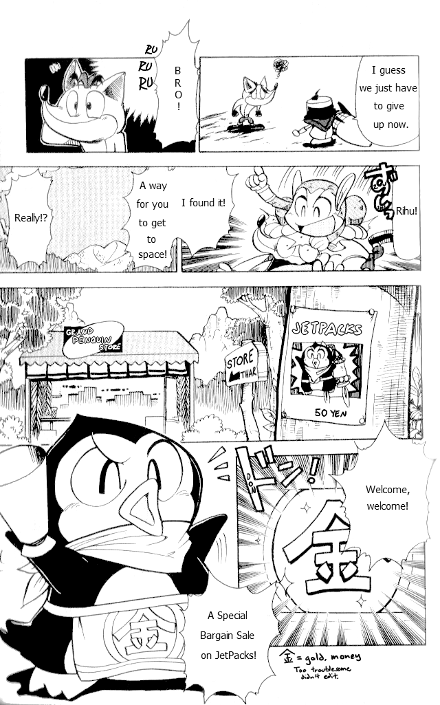 Crash Bandicoot: Dance! De Jump! Na Daibouken Chapter 14.2 page 16 - Chapter 14 v2 : Go! To Outer Space on a Jetpack!