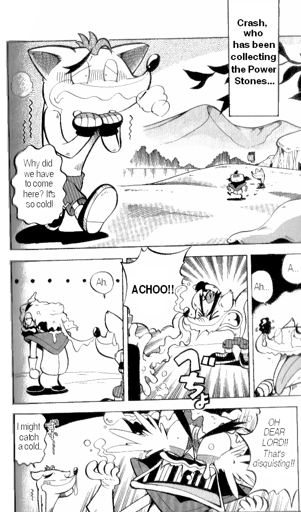 Crash Bandicoot: Dance! De Jump! Na Daibouken Chapter 7.2 page 2 - Chapter 7 v2 : Panic at the Snow Mountain