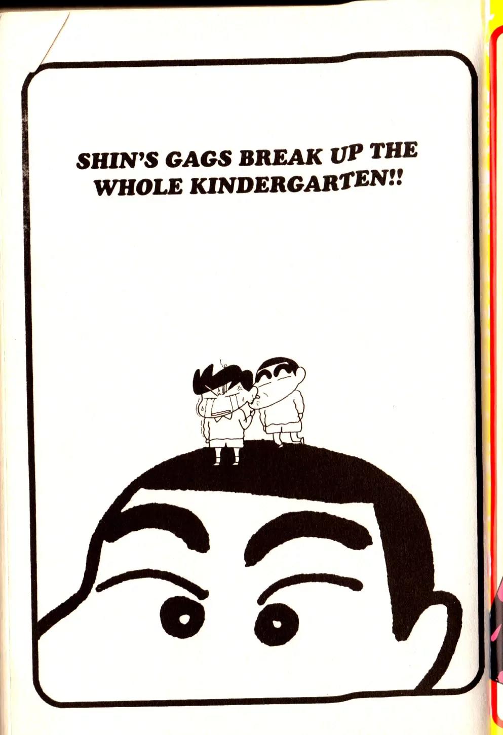Crayon Shin-chan Chapter 10.1 page 1 - Vol.10 Chapter 1: Shin's Gags Break up the Whole kindergarten!!